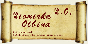 Miomirka Olbina vizit kartica